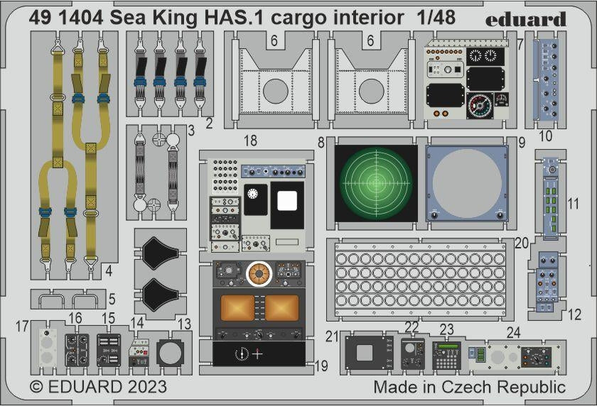 Eduard 491404 Sea King HAS.1 intérieur cargo Airfix 1/48