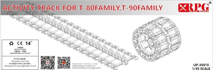 RPG MODEL UP-35015 CHENILLES FONCTIONNELLES POUR LA FAMILLE T-80, T-90 1/35