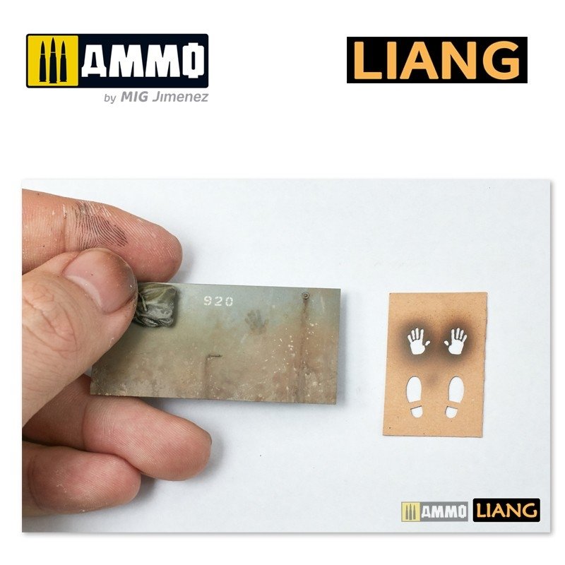 Pochoirs aérographe Liang 0004 pour empreintes de mains et de chaussures – image 4