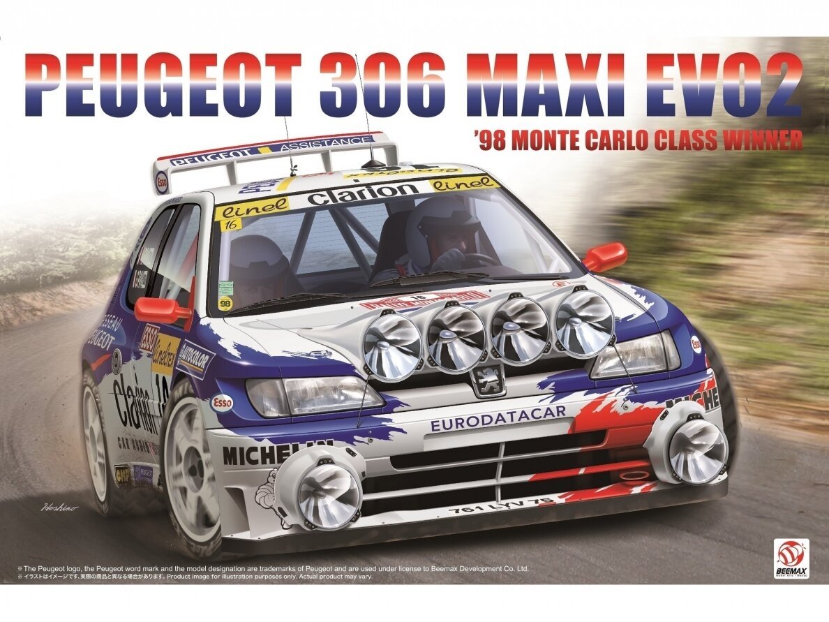 Beemax 24026 Peugeot 306 Maxi EVO2 1998 Rallye Monte Carlo Vainqueur de sa catégorie 1/24