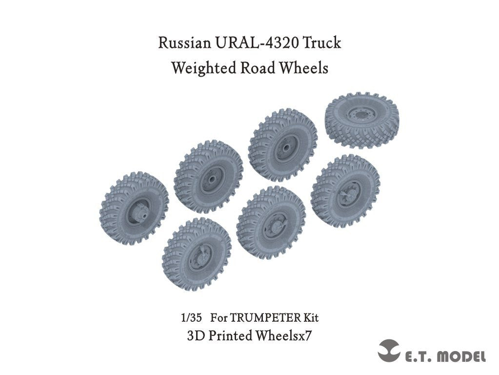 Roues lestées pour camion russe URAL-4320 (impression 3D) ET Model P35-116, compatibles avec la maquette TRUMPETER au 1/35 – Bild 2