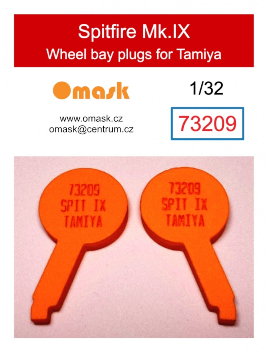 Omask 73209 Bouchons de puits de train d&amp;#39;atterrissage pour Spitfire Mk.IX (pour Tamiya) 1/32