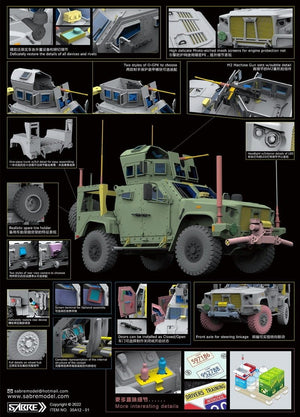 Saber 35A12-DLX JLTV M1278 Transporteur de canons lourds - Édition Deluxe 1/35 – imagen 4