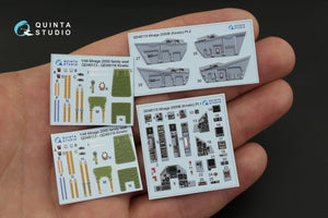 Intérieur imprimé en 3D et coloré sur papier décalcomanie Quinta Studio QD48115 Mirage 2000B (pour kit Kinetic) 1/48 – Bild 2
