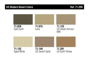 Vallejo 71209 US Couleurs modernes du désert (6 x 17 ml) – imagen 2