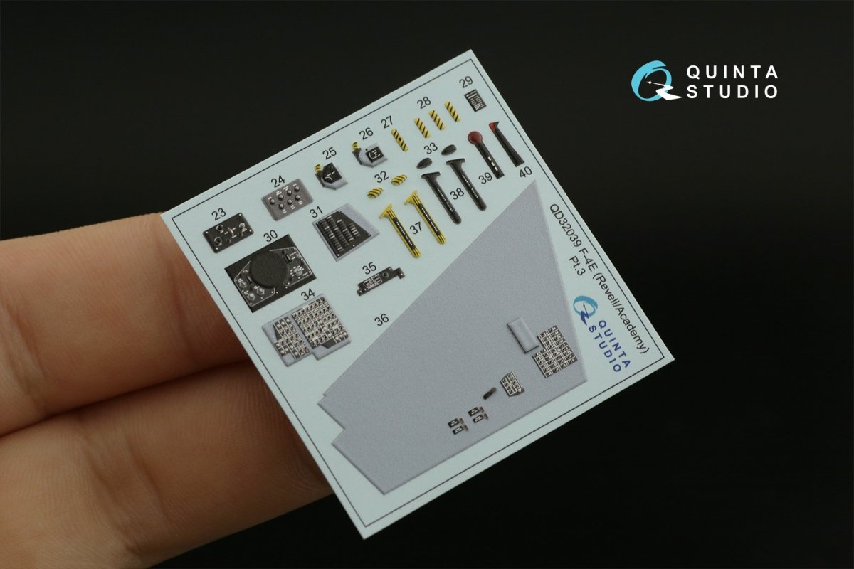 Intérieur imprimé en 3D et coloré sur papier décalcomanie (Revell) Quinta Studio QD32039 F-4E 1/32 – Bild 11