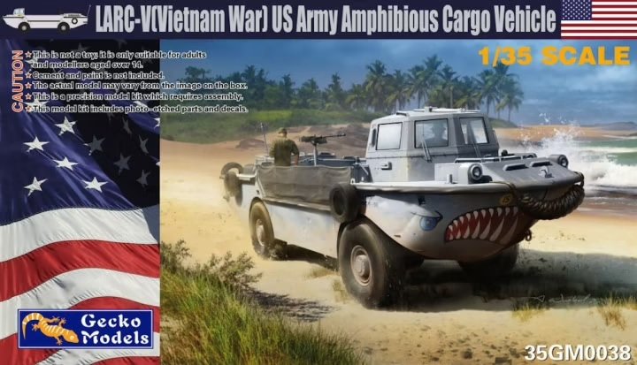 Gecko Models 35GM0038 LARC-V (Guerre du Vietnam) Véhicule de transport amphibie de l&amp;#39;armée américaine, échelle 1/35