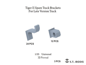 Supports de chenilles de rechange ET Model P35-317 Tiger II pour chenilles de version tardive (impression 3D) 1/35