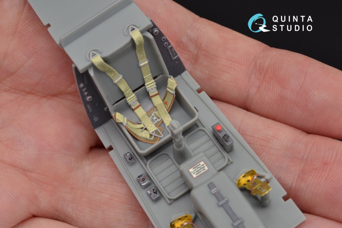 Intérieur imprimé en 3D et coloré sur papier décalcomanie Quinta Studio QD32046 Bf 109G-10 (pour maquette Trumpeter) 1/32 – Bild 4