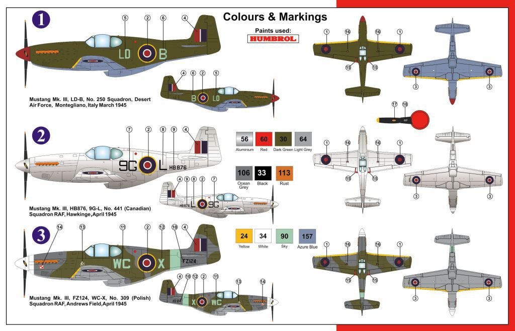 Aileron dorsal AZmodel AZ7568 Mustang Mk.III 1/72 – image 2