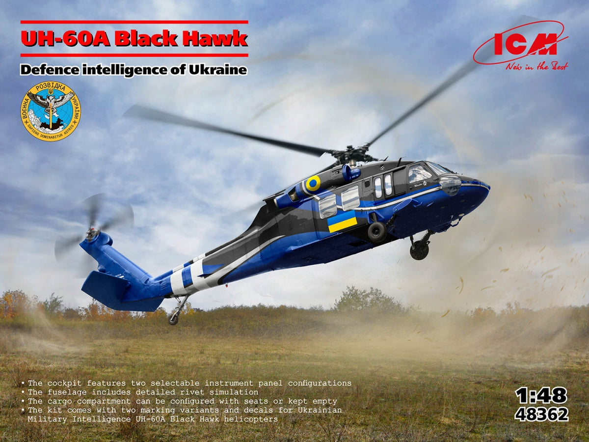 ICM 48362 UH-60A Black Hawk Renseignements de défense de l&amp;#39;Ukraine 1/48