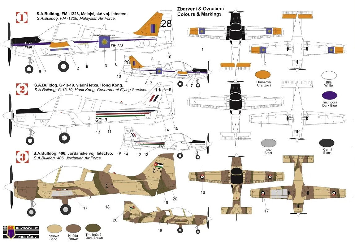 Kovozavody Prostejov KPM0301 SA Bulldog T.1 &amp;quot;Services outre-mer&amp;quot; 1/72 – Bild 2