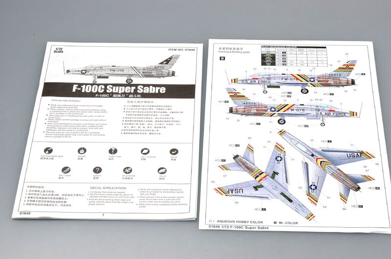 Trumpeter 01648 F-100C Super Saber 1/72 – image 4
