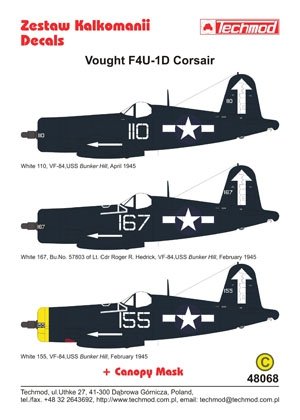 Techmod 48068 - Vought F4U-1D Corsair 1/48 – zdjęcie 2