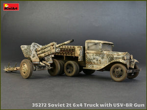MiniArt 35272 CAMION SOVIETIQUE 2T 6X4 ET PISTOLET USV-BR 76 mm 1/35 – immagine 2