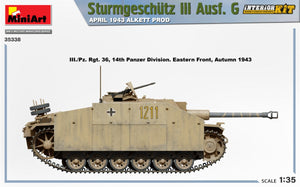 Mini Art 35338 Sturmgeschutz III Ausf. G AVRIL 1943 ALKETT PROD. KIT INTÉRIEUR 1/35 – image 6
