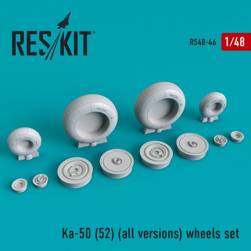 RESKIT RS48-0046 Ka-50 (52) (toutes versions) jeu de roues 1/48
