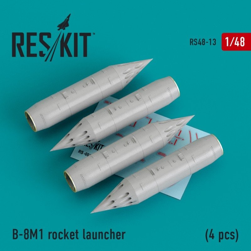 RESKIT RS48-0013 Lance-roquettes B-8M1 (4 pièces) 1/48
