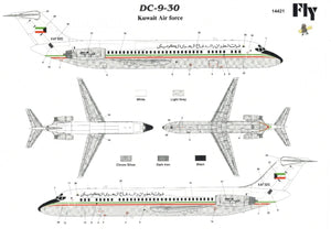 Vol 14421 DC 9-30 Force aérienne du Koweït (1/144)