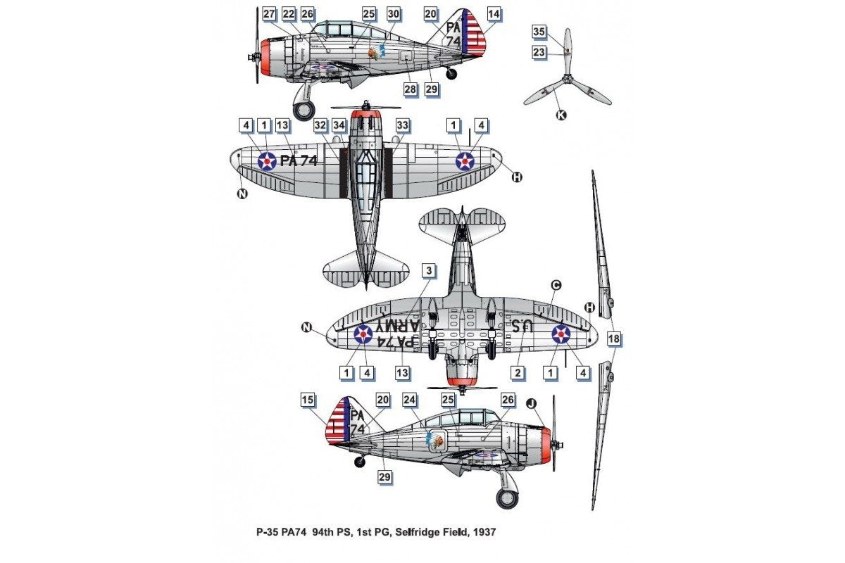 Dora Wings 48012 Seversky P-35 1/48 – Bild 5