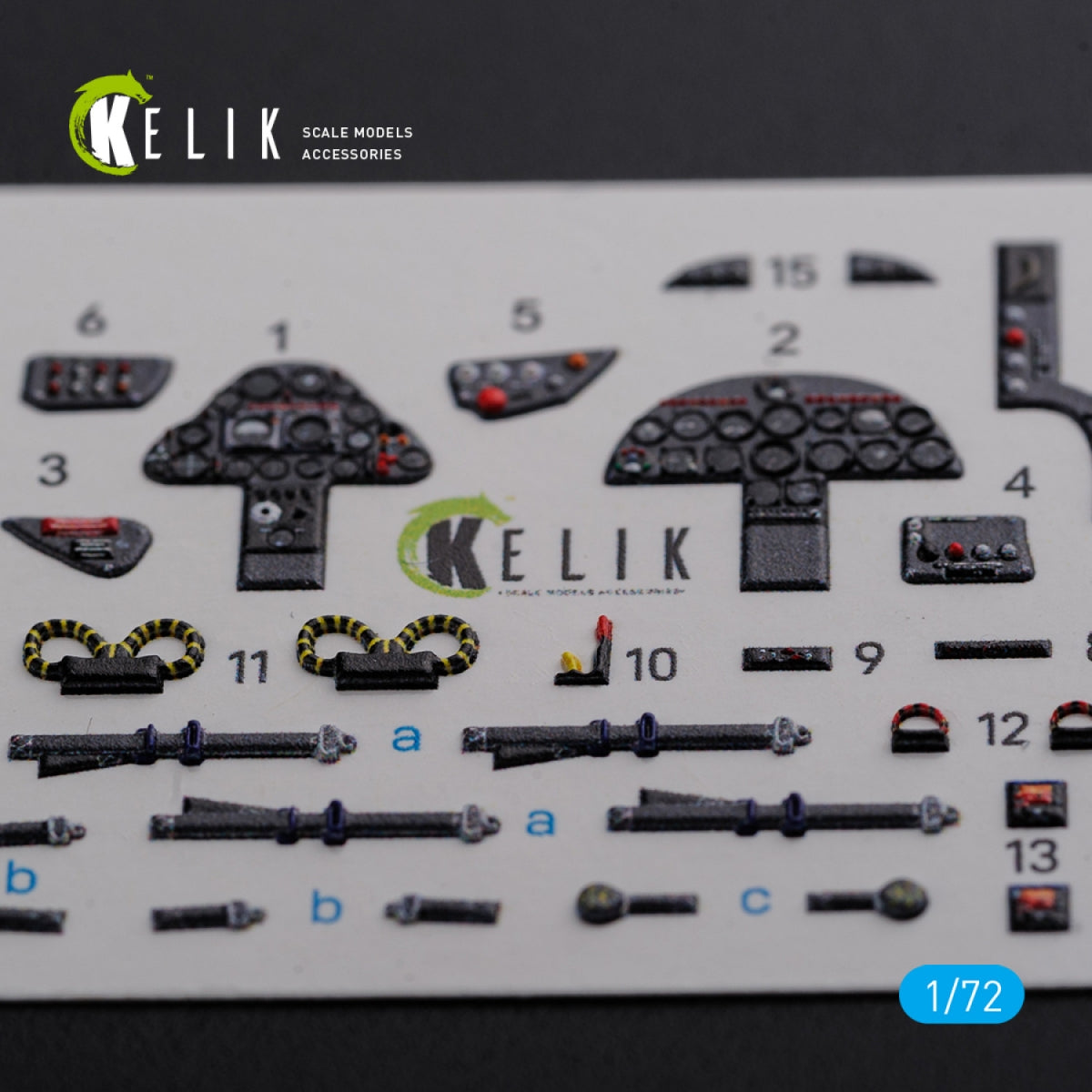Décalcomanies 3D intérieures KELIK K72093 Folland Gnat T.1 pour maquette Airfix au 1/72 – Bild 3