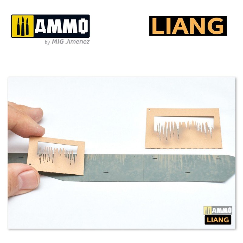 Pochoirs pour aérographe Liang 0002 : effets de coulures et de mouillé – image 4