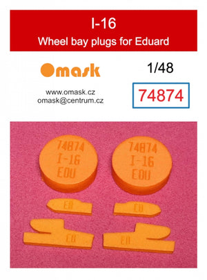 Bouchons de passage de roue Omask 74874 I-16 (pour Eduard) 1/48