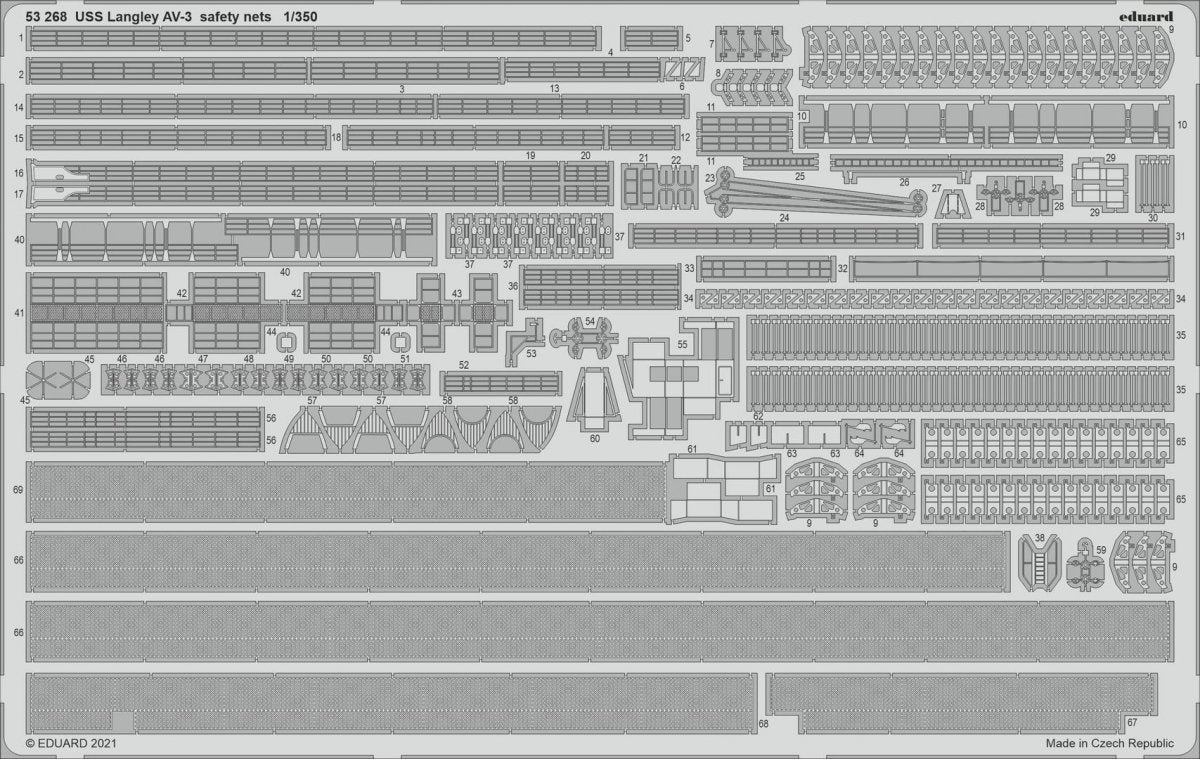 Eduard BIG5361 USS Langley AV-3 TROMPETTE 1/350 – image 4