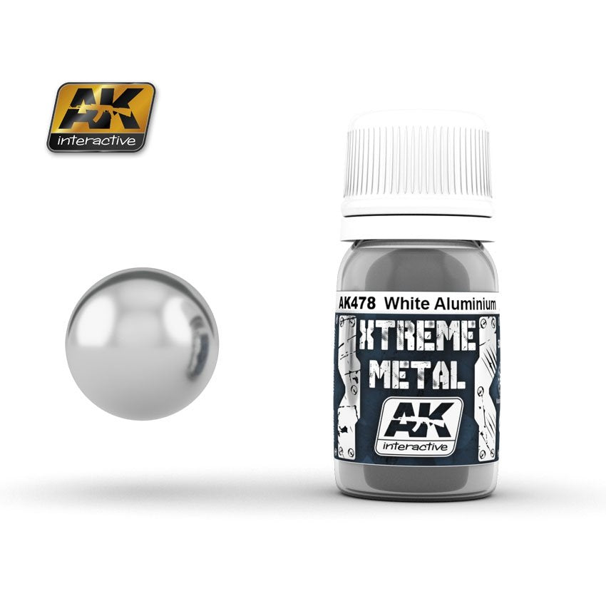AK Interactive AK478 XTREME METAL BLANC ALUMINIUM 30 ml