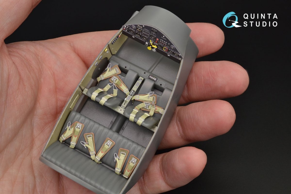 Intérieur imprimé en 3D et coloré sur papier décalcomanie Quinta Studio QD32028 Bf 108 (pour kit Eduard) 1/32 – immagine 7
