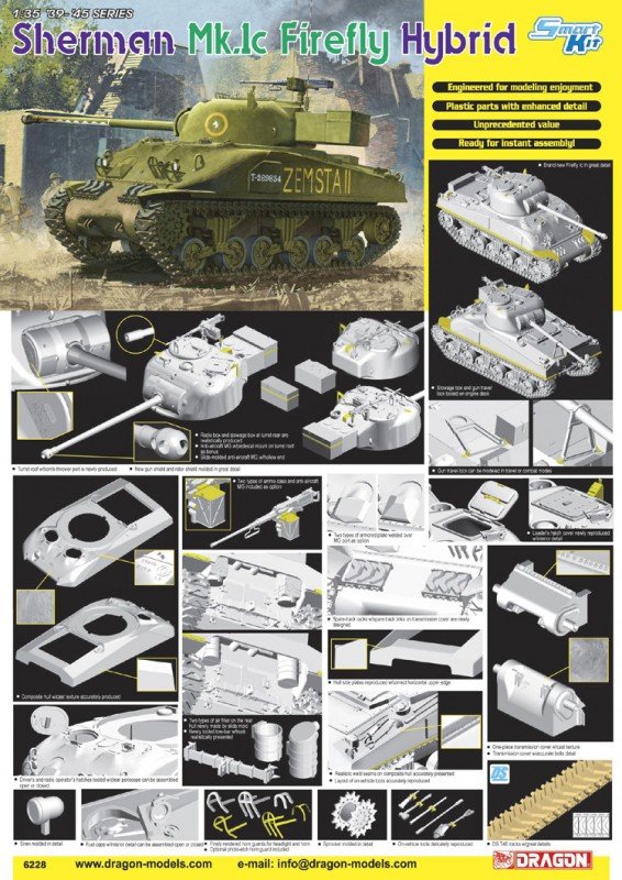 Dragon 6228 Sherman Mk.Ic Firefly Hybrid 1/35 – immagine 2