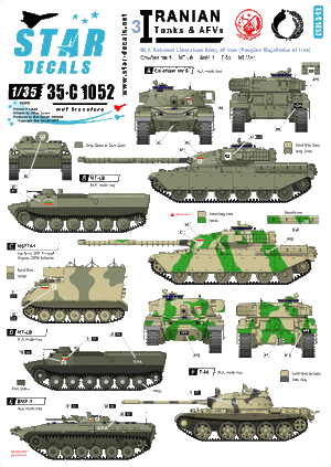 Star Decals 35-C1052 Chars et véhicules blindés iraniens 3 1/35