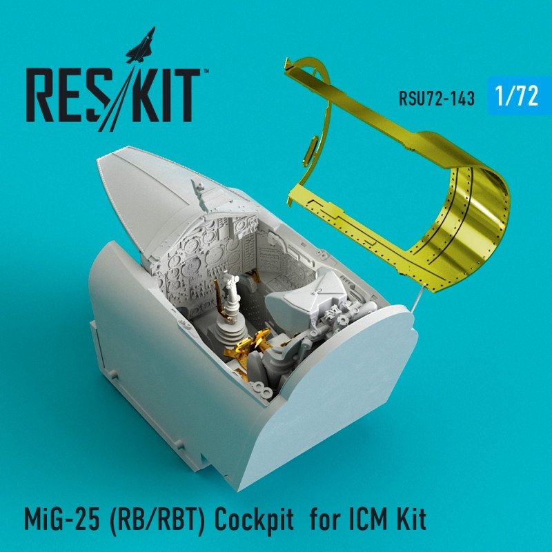 RESKIT RSU72-0143 MiG-25 RB/RBT Cockpit pour Icm 1/72