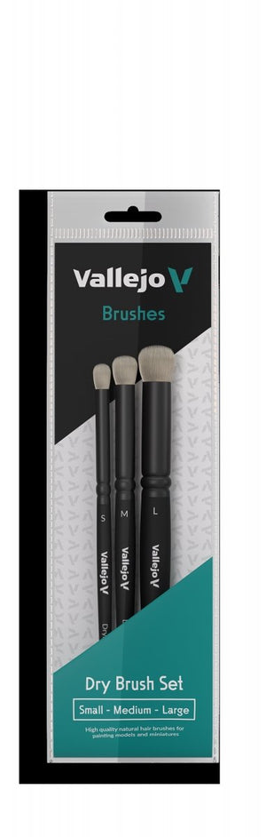 VALLEJO B07990 - Kit de brosses - Sèches - Kit pour cheveux naturels (S, M, L)