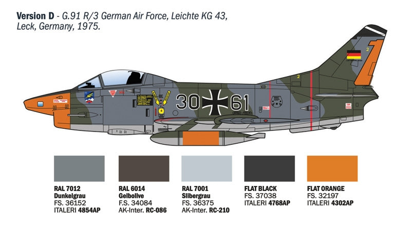 Italeri 92645 FIAT G.91 R 1/48 – immagine 9
