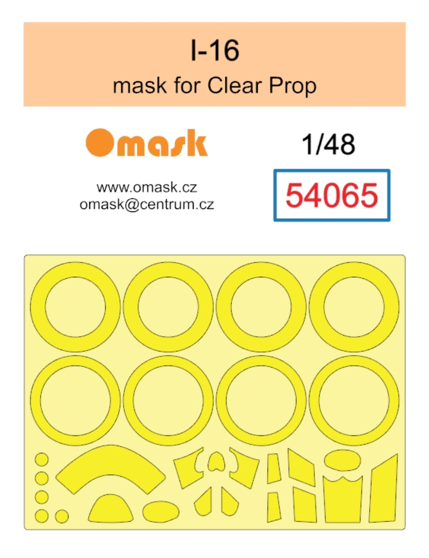 Masque Omask 54065 I-16 (pour hélice transparente) 1/48