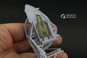 Intérieur imprimé en 3D et coloré sur papier décalcomanie pour Hawker Typhoon (Airfix) - Quinta Studio QD24002 (Porte de voiture) - Échelle 1/24 – immagine 6