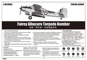 Trumpeter 02880 Fairey Albacore Bombardier-torpilleur 1/48 – immagine 3