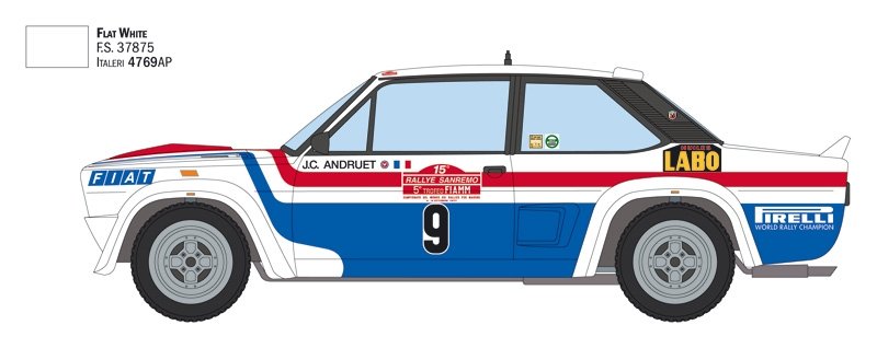Italeri 3621 Fiat 131 Abarth, vainqueur du Rallye de Sanremo 1977, échelle 1/24 – image 4