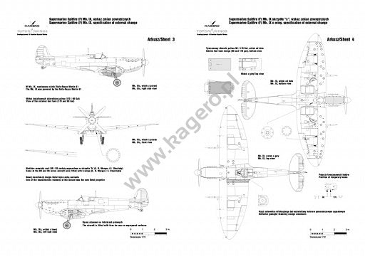 Kagero 7029 Supermarine Spitfire Mk. IX/XVI et autres EN/PL – image 3