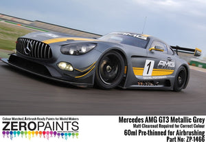 Peinture Zero Paints ZP-1466 Mercedes AMG GT3 Gris métallisé (mat) 60 ml – Bild 2