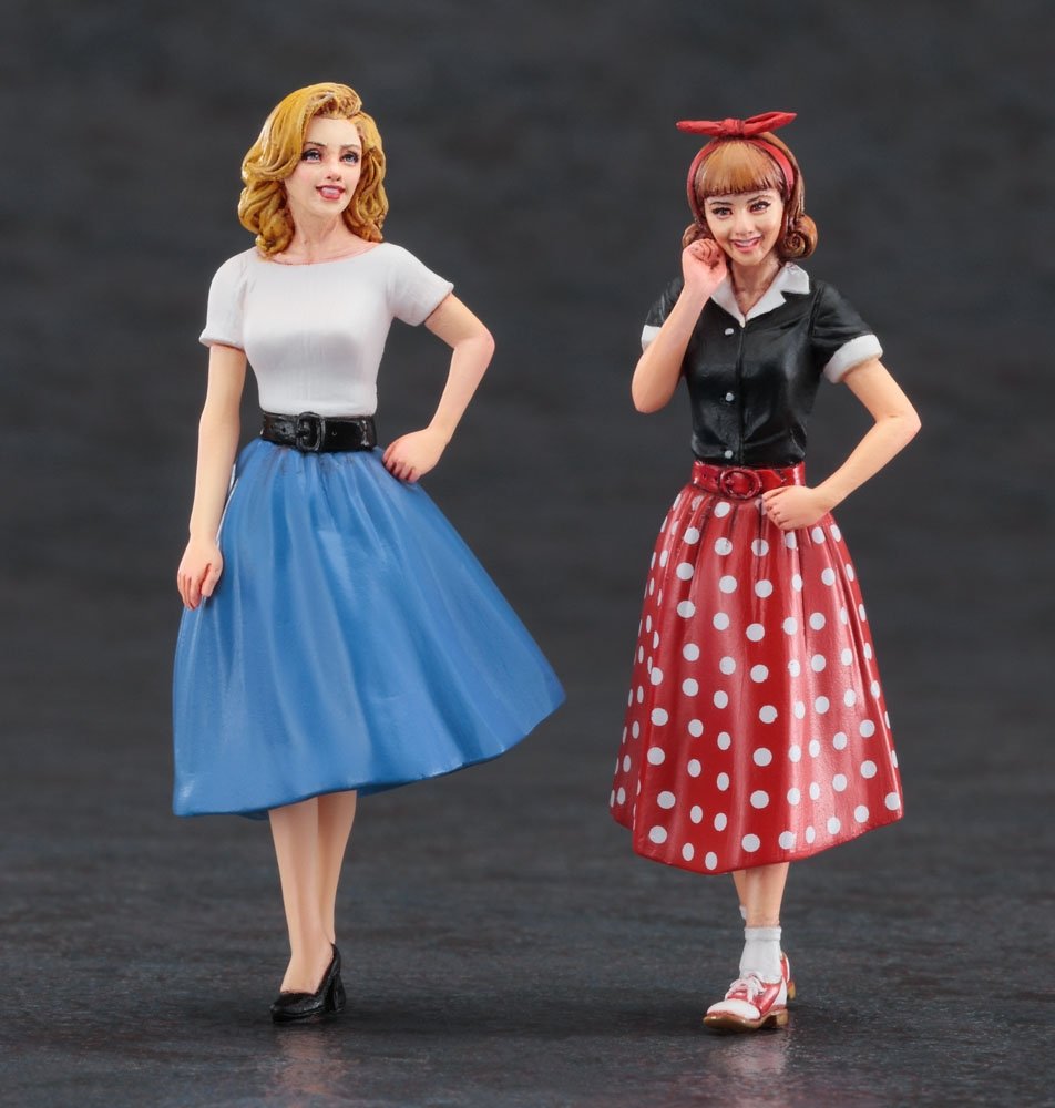 Figurine Hasegawa FC10 American Girls des années 50, échelle 1/24 – imagen 2