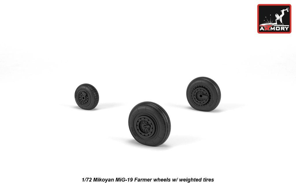 Armory Models AW72051 Mikoyan MiG-19 Farmer roues avec pneus lestés 1/72 – image 4