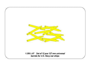 Aber 350L-07 Ensemble de 12 canons universels de 127 mm pour navires de l&amp;#39;US Navy (1/350) – image 8
