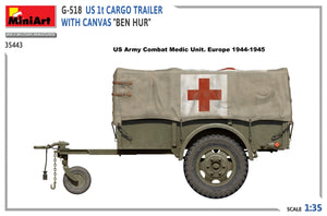 MiniArt 35443 G-518 US 1t REMORQUE CARGO AVEC TOILE BEN HUR 1/35 – Bild 4