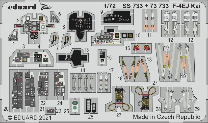 Eduard SS733 F-4EJ Kai pour FINE MOLDS 1/72