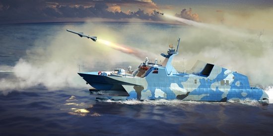 Trumpeter 00108 Bateau lance-missiles Type 22 de la marine de l'APL au 1/144