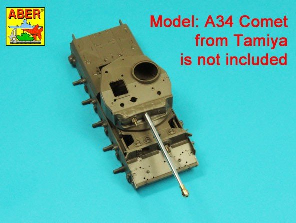 Canon Aber 35L-332 de 76,2 mm (3 pouces) 17 pounder Mk. II avec frein de bouche pour char A34 COMET à l&amp;#39;échelle 1/35 – imagen 11