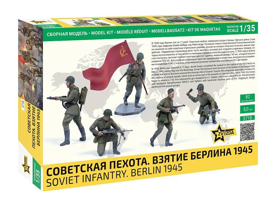 Zvezda 3718 Soviet Infantry. Berlin 1945 1/35 – zdjęcie 2