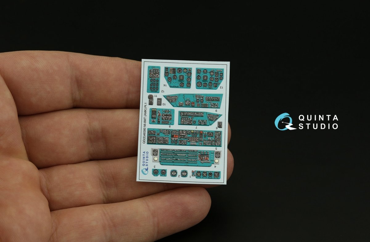 Intérieur imprimé en 3D et coloré sur papier décalcomanie Quinta Studio QDS-48380 Mi-8MT (AMK) (Petite version) 1/48  – Bild 5